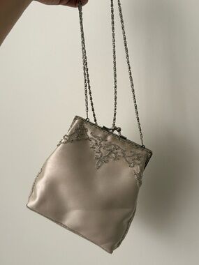 vintage champagne bridal purse